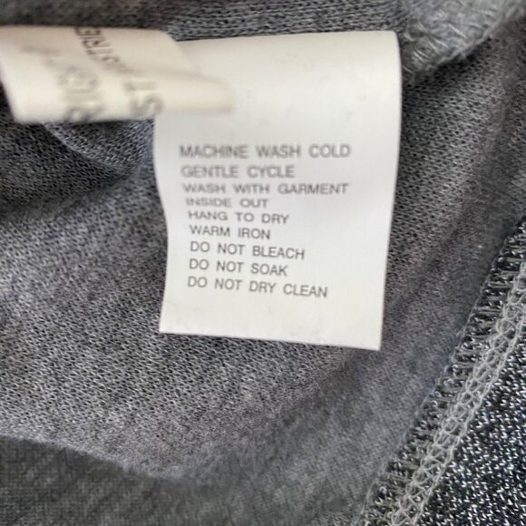 Blast Button-Up Cardigan Womens Size L Gray Embroidered Animal Striped Cotton B - Picture 10 of 16